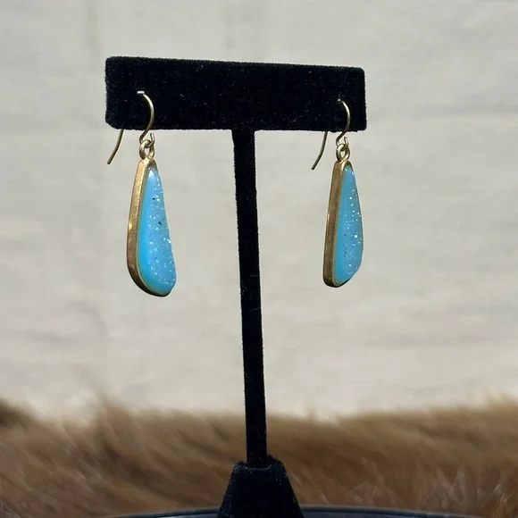 Aqua Drop Earrings - Picture 2 of 3